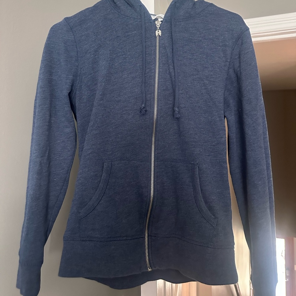 Victoria secret full zip up navy blue size extra small